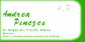 andrea pinczes business card